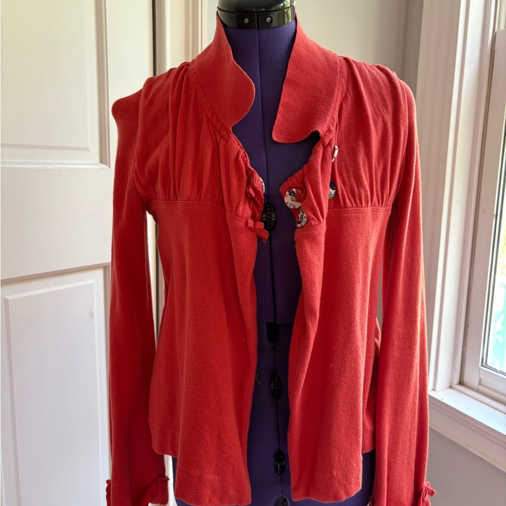 Anthropologie Sparrow Coral Women's Sweater/Jacket